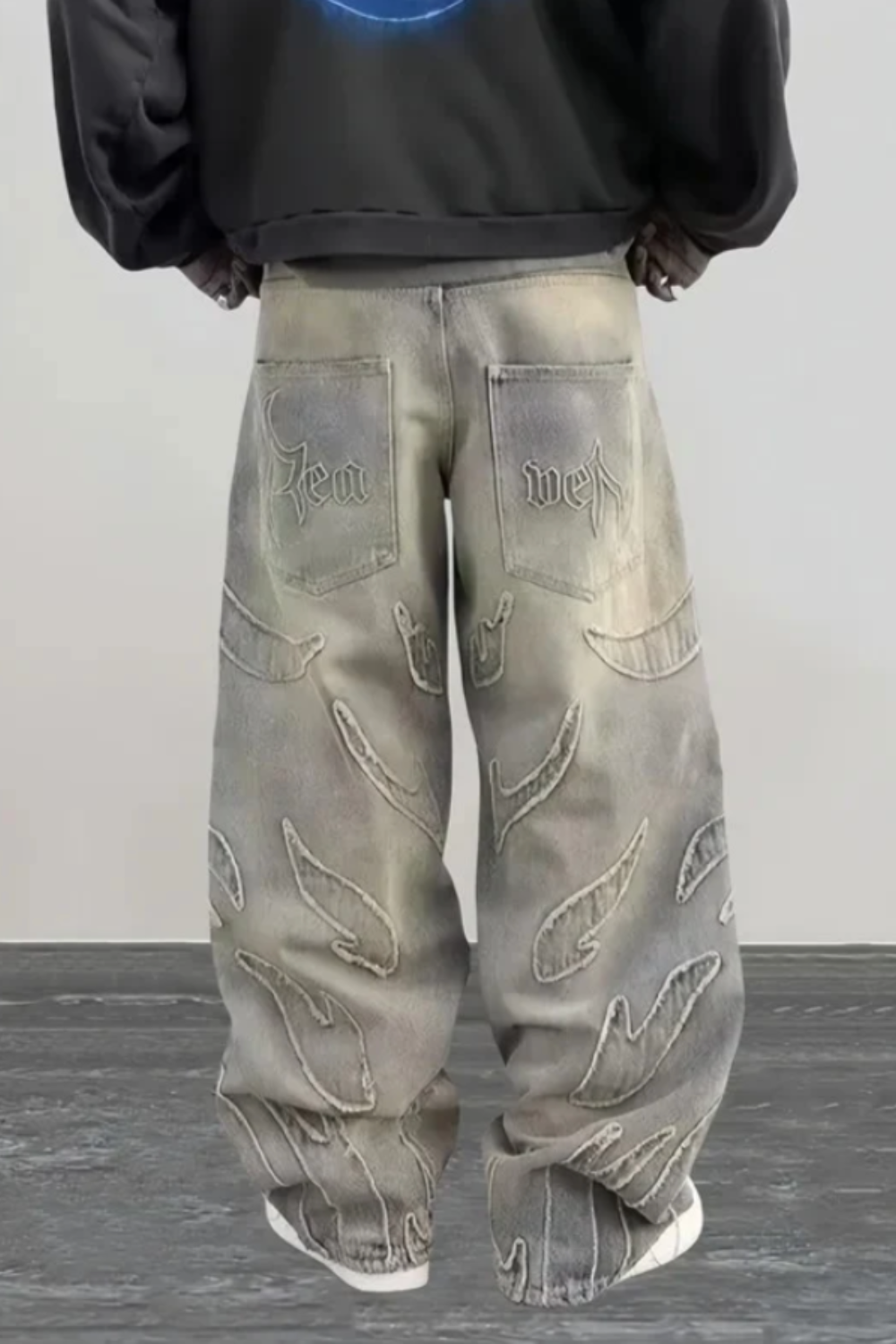 'Raw Edge' Baggy Jeans