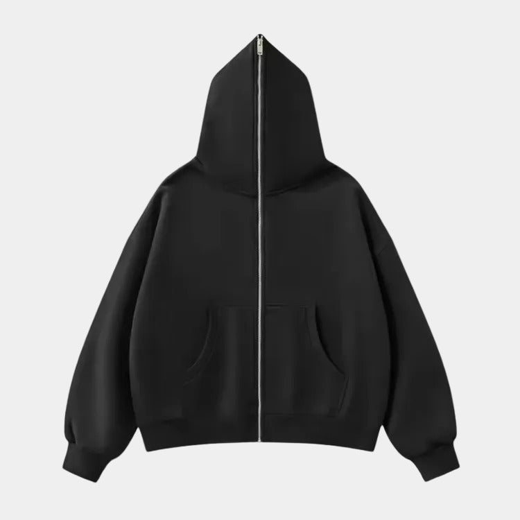 Black Graphic Full Zip