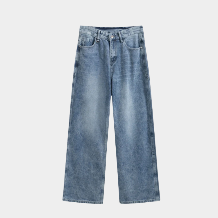 Baggy Denim Jeans - Grey/Blue