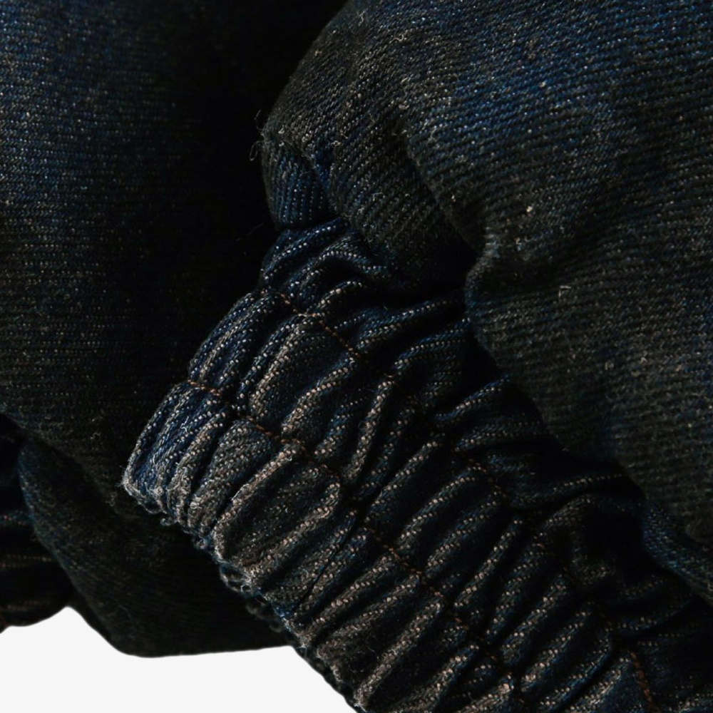 Denim Fur Hooded Jacket - Deep Blue