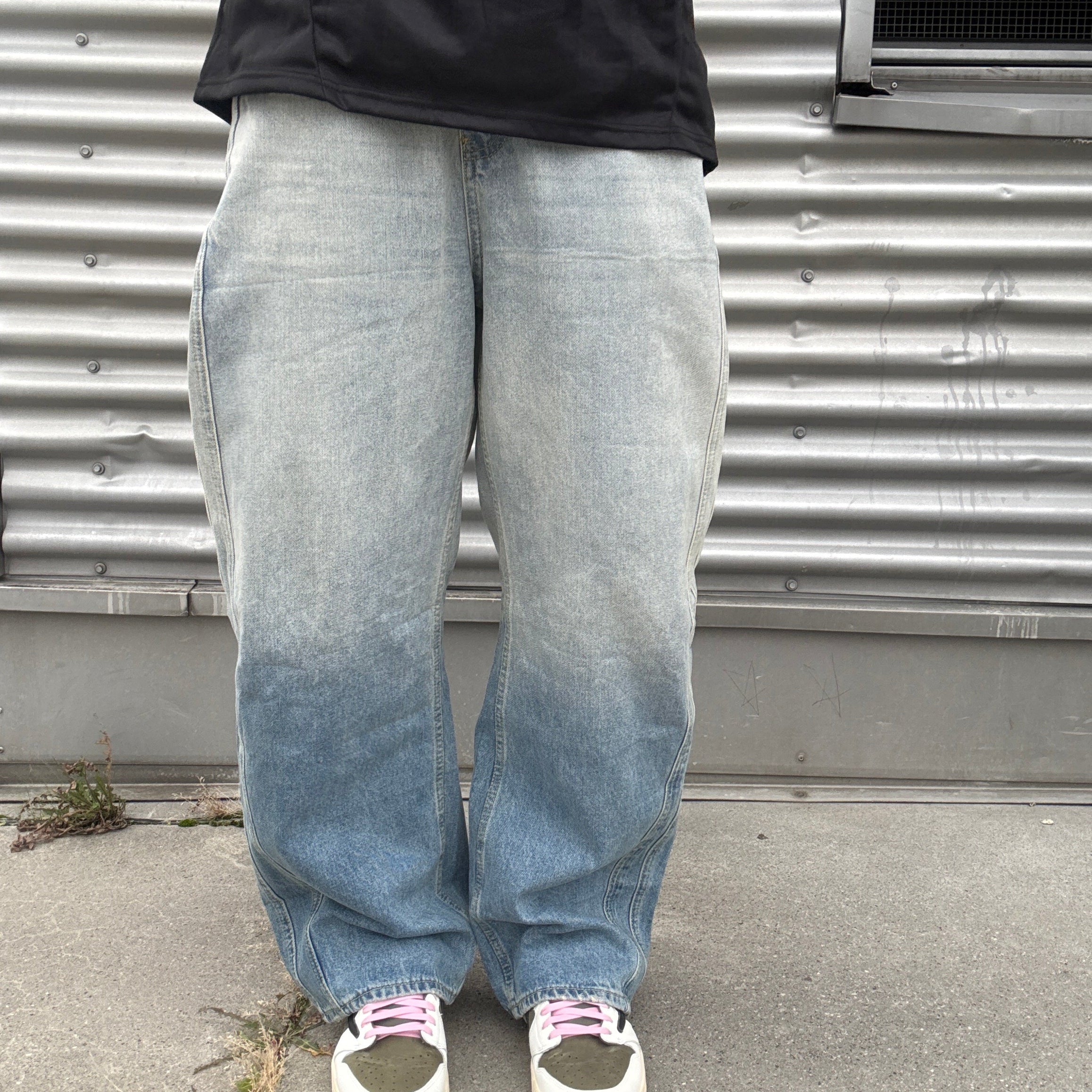 DCRB White Washed Baggy Denim Jeans