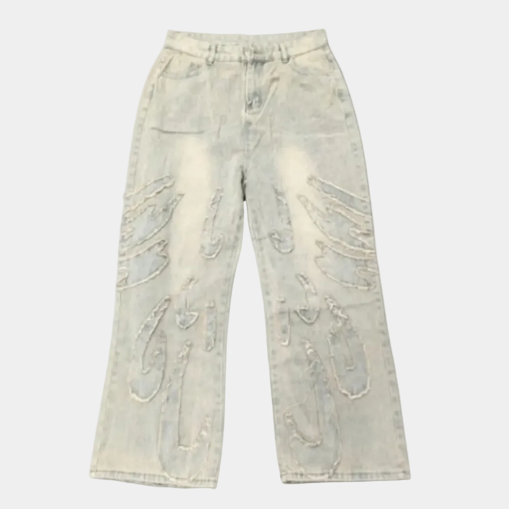 'Raw Edge' Baggy Jeans