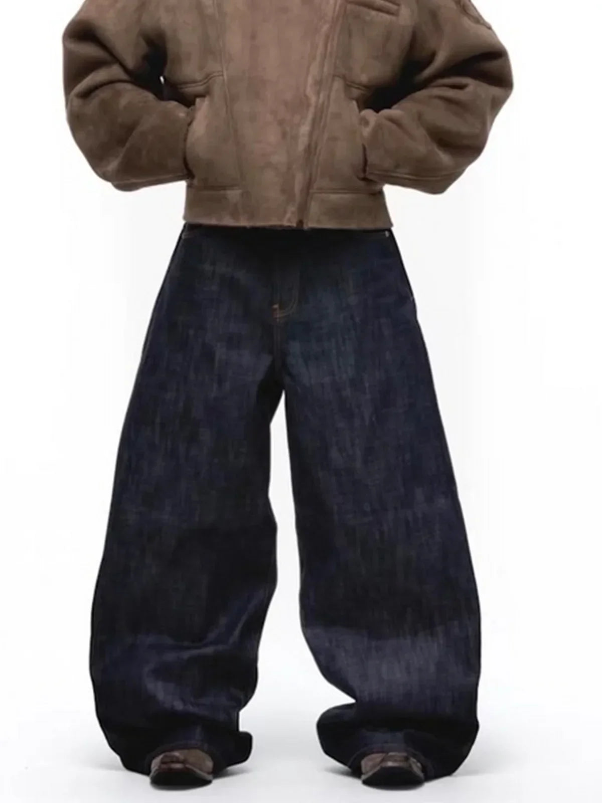 Heavyweight baggy trousers