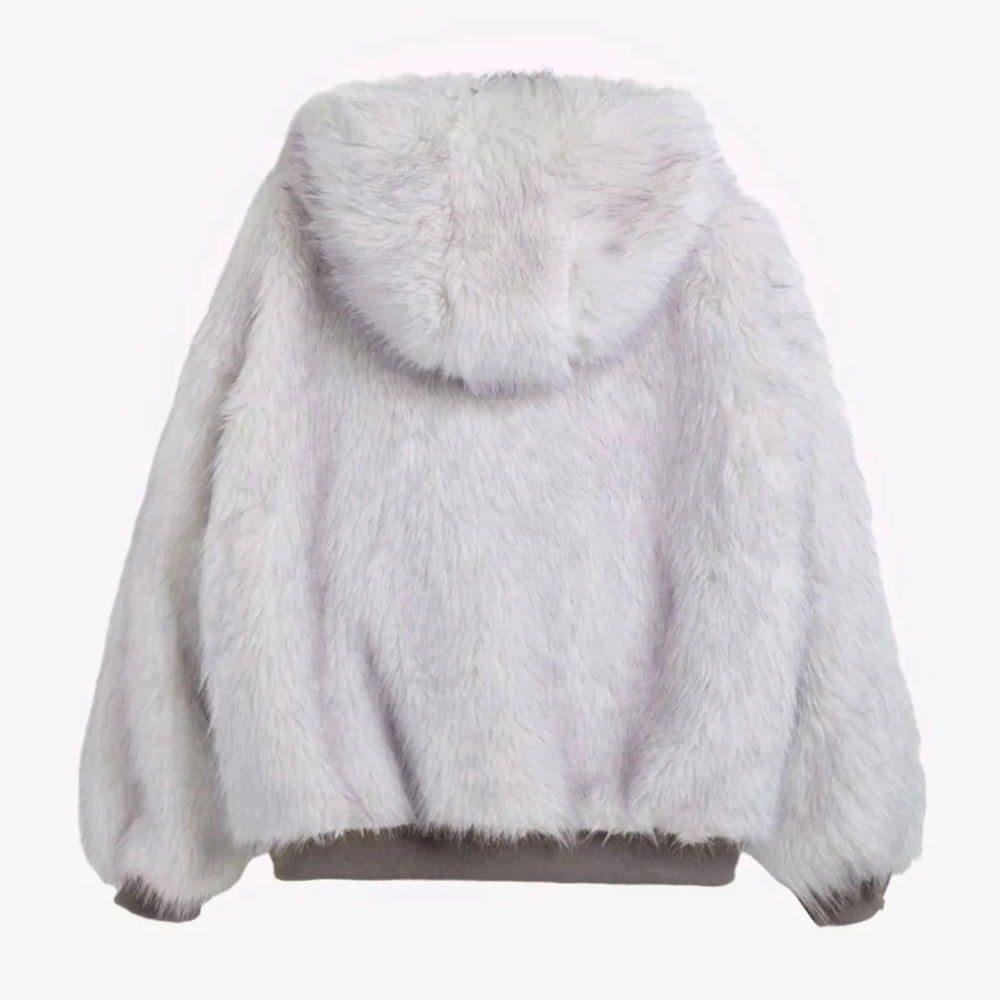 Oversized Reversible Fur Hooded Jacket