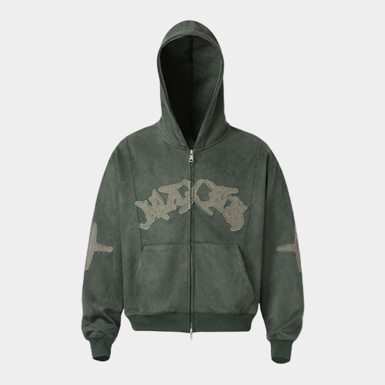 Zip Hoodie Y2K - Dark Green