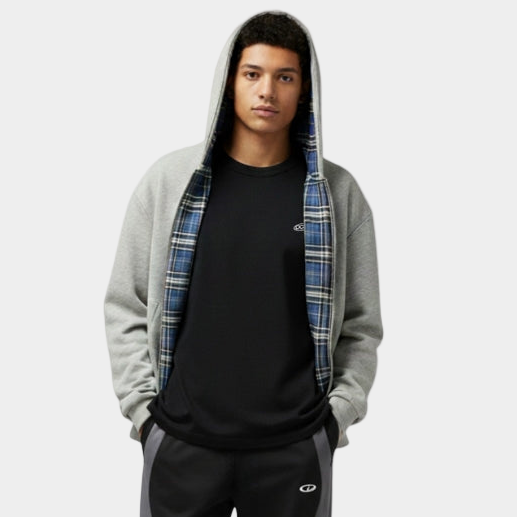 Checkered Inside Out Zipper - Red