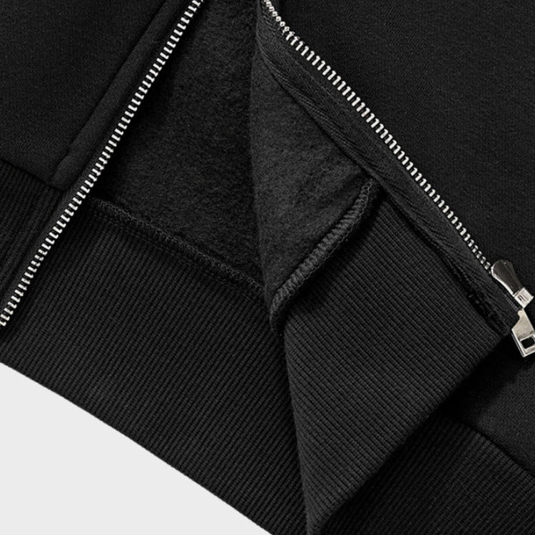 Black Graphic Full Zip