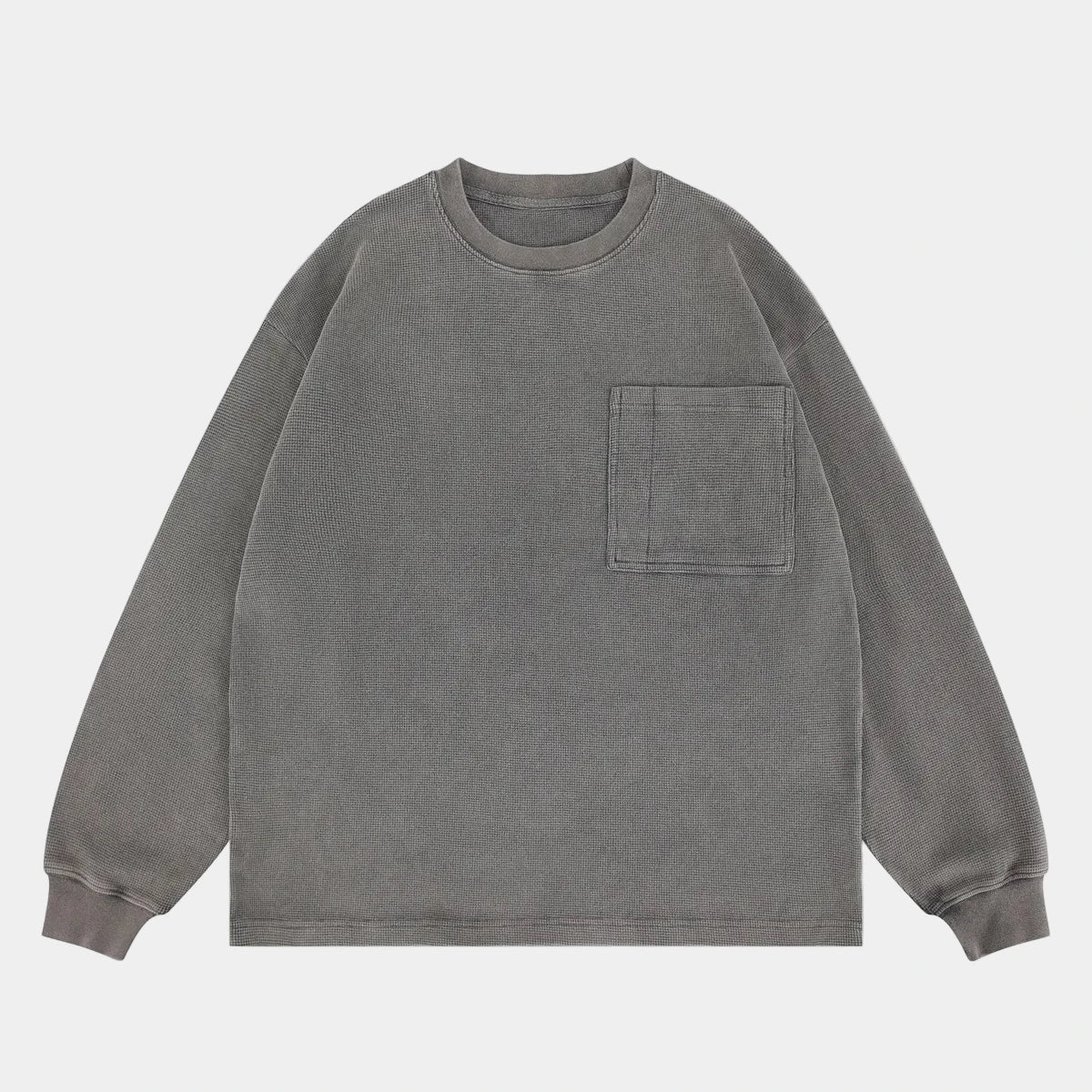 Waffle Pocket Long-Sleeve