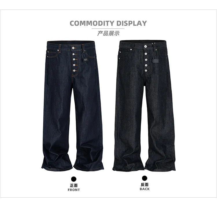 Denim Baggy Pants - Black
